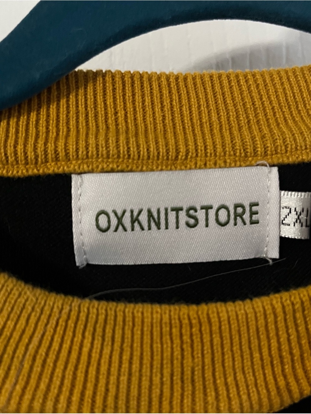 Black & Mustard Bird Intarsia Crew Neck Sweater - Picture 3 of 3